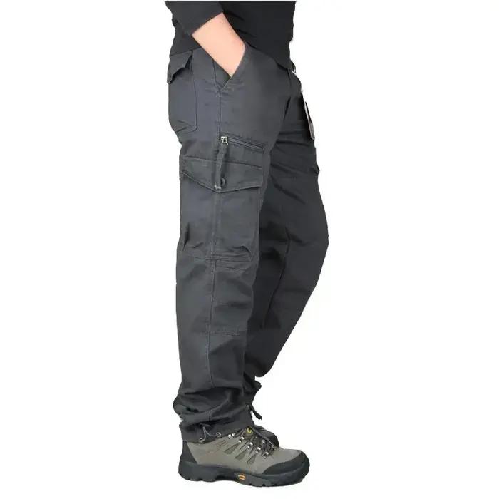 Pantalon baggy droit homme multi-poches - Sport, casual, travail - Coupe ample confortable en coton