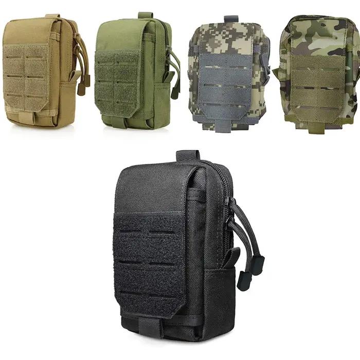 Sac banane tactique avec fermeture rabat laser - Poche à téléphone 1000D pour chasse et sports outdoor