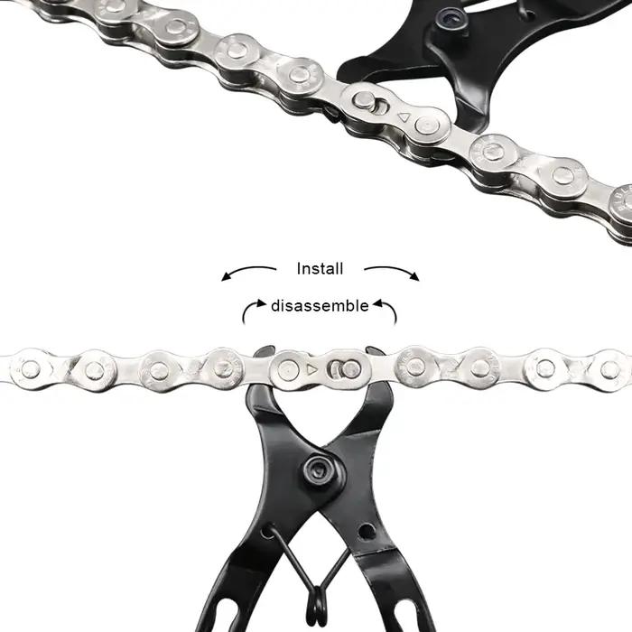Joints de connecteur de maillon de chaîne de vélo, boutons magiques, pince à boucle de vérificateur