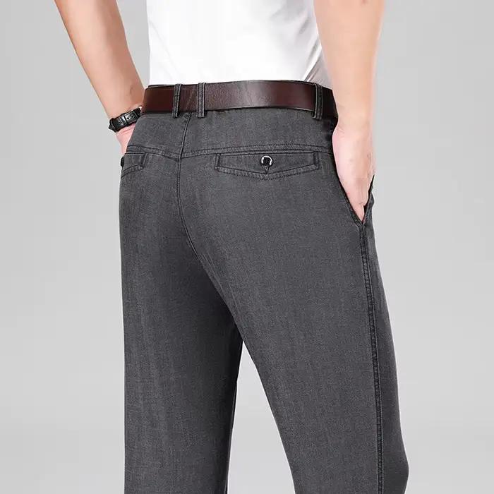 Jean droit noir fin en tissu Lyocell pour homme, collection Printemps-Été 2026, style classique, mod