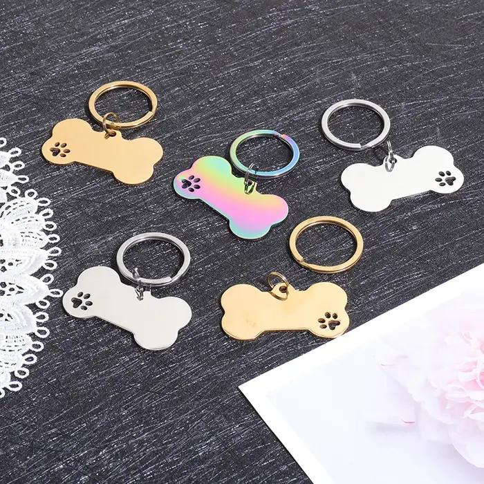Plaques d'identification personnalisées pour chien avec nom et texte