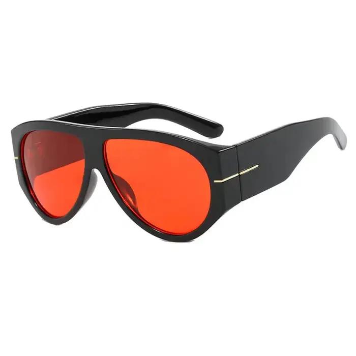Lunettes de soleil ovales rétro de luxe pour femmes