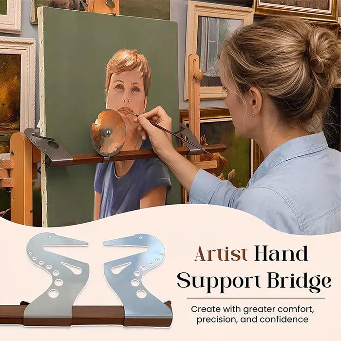 Support de Bras et Poignet Réglable pour Artistes – Stabilisateur de Mains pour Peinture et Dessin (Mahl Stick)
