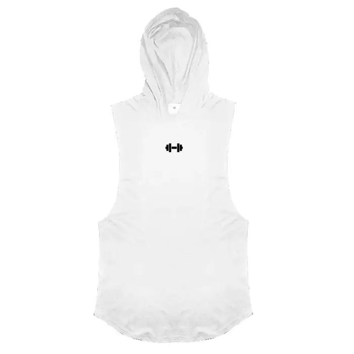 T-shirts d'été amples sans manches à capuche en coton respirant pour hommes