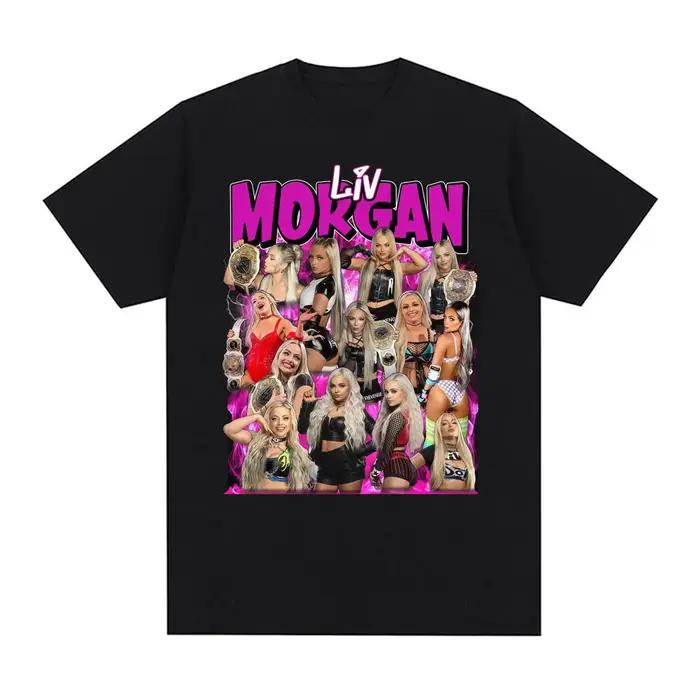 Liv Morgan femmes Champion lutte t-shirt hommes femme mode esthétique haute qualité T-shirts coton d