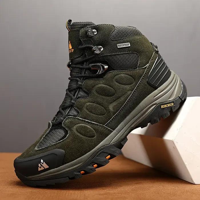 HIKEUP haut de gamme hommes botte de randonnée hiver chaussures de plein air à lacets antidérapant S
