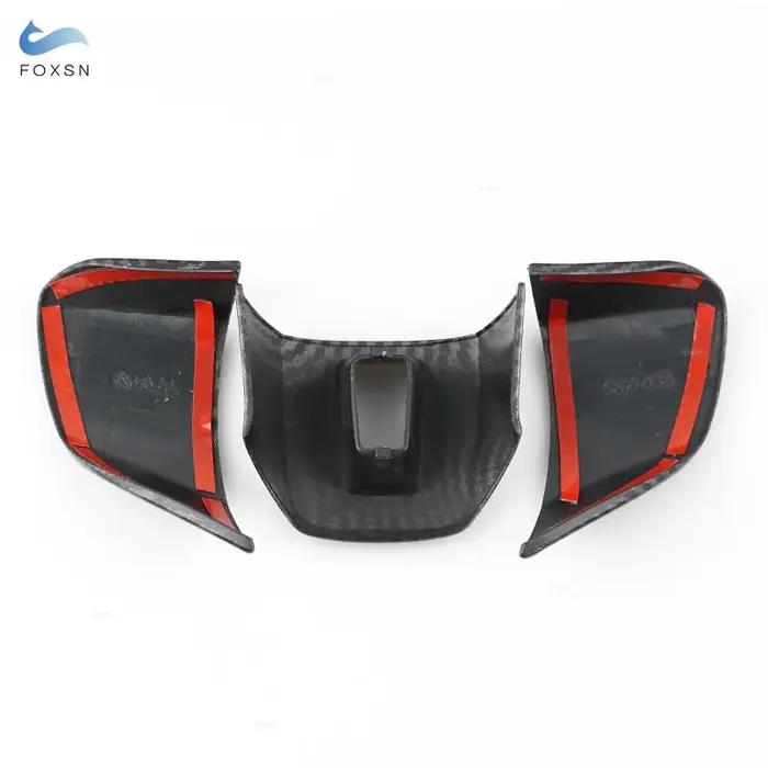Couvercle de panneau de volant en Fiber de carbone, accessoires de voiture, garniture intérieure pou