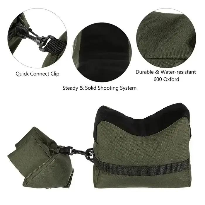 Sac de sable extérieur stabilisateur pour visée précise chasse confort oreillers de chasse clips d'étalonnage support sac fixe occasionnels chasseurs