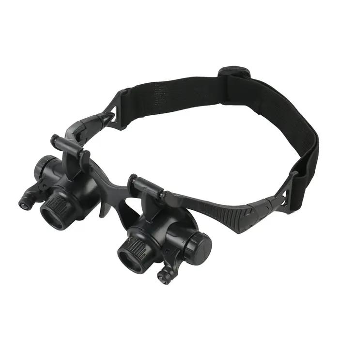 Loupes à bandeau 2,5x4x6x8x10x15x20x25x, lentille optique en verre avec 2 LED pour horloger et répar