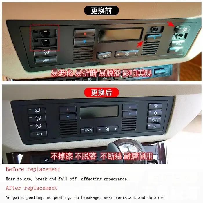 Pour BMW E39 E53 Console centrale de voiture climat A/C panneau de commande boutons de commutation c