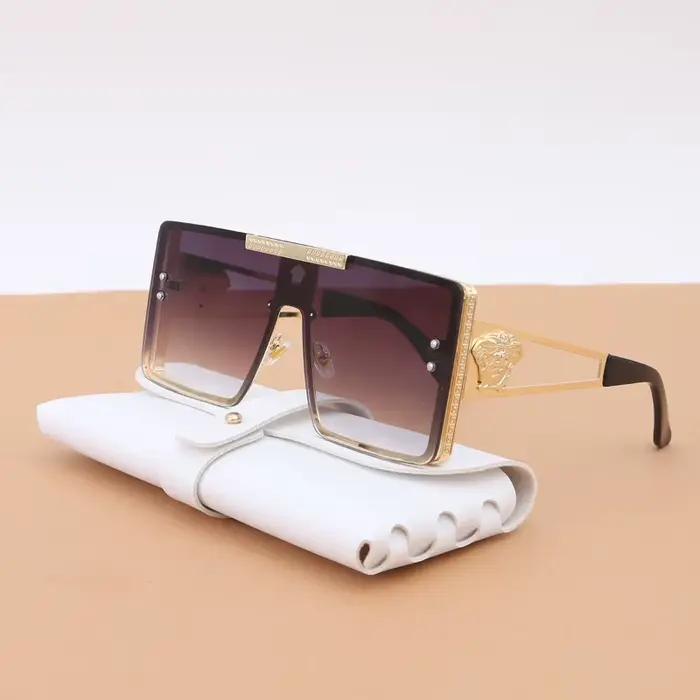 Nouvelle personnalité carré grandes lunettes De soleil Cool pour hommes femmes mode rétro luxe Desig