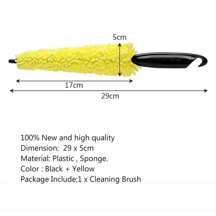 Brosse de roue de voiture pour nettoyage de pneus de jante, soins automobiles, poignée antidérapante, facile à nettoyer pour occasions spéciales et cadeaux de motards