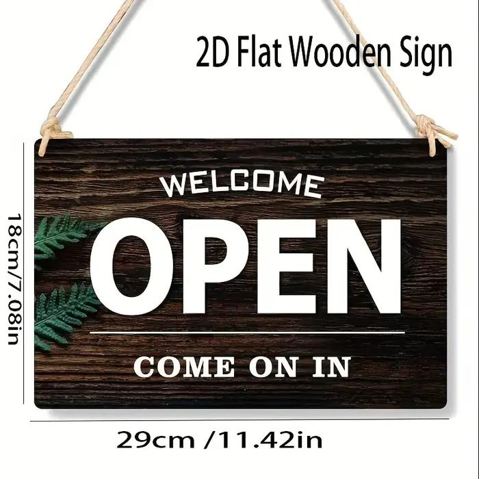 1 plaque de porte en bois imprimée double face