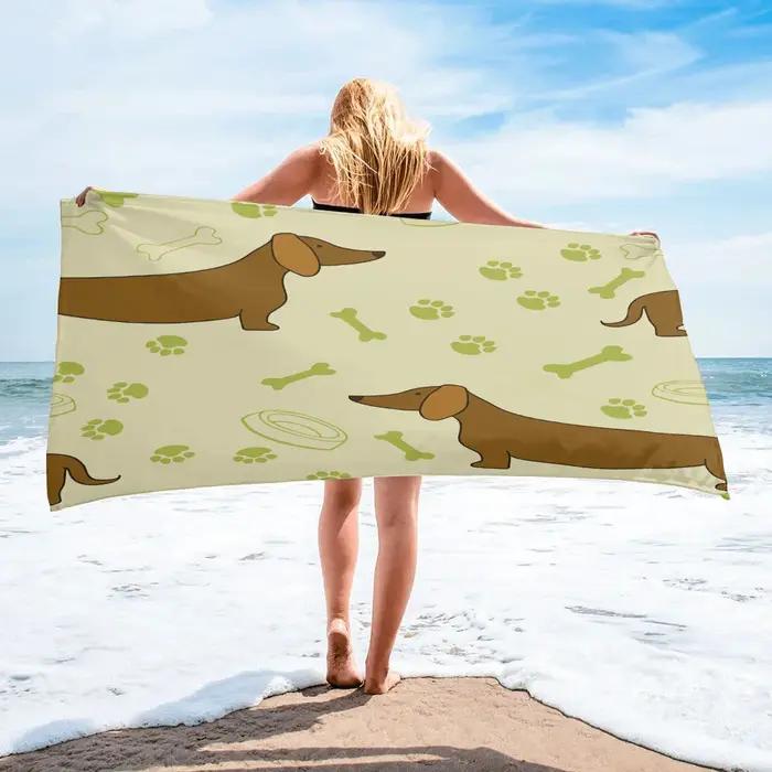 Serviette de plage super absorbante pour animaux de compagnie
