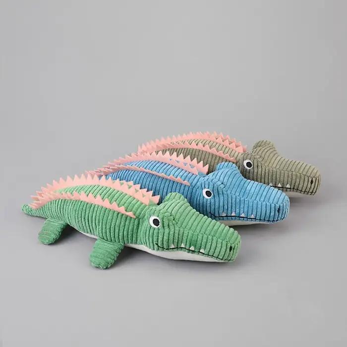 Jouet en peluche réaliste pour chien en forme de crocodile