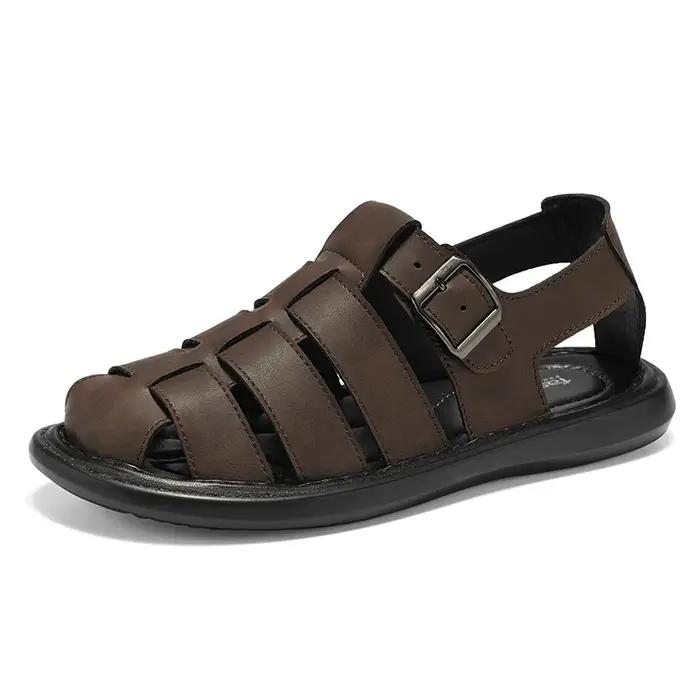 Sandales d'été en cuir de haute qualité pour hommes
