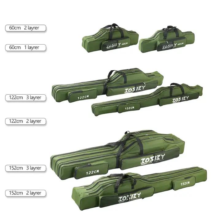 Sac de rangement pour canne à pêche, tissu Oxford multifonctionnel 1/2/3 couches, grande capacité