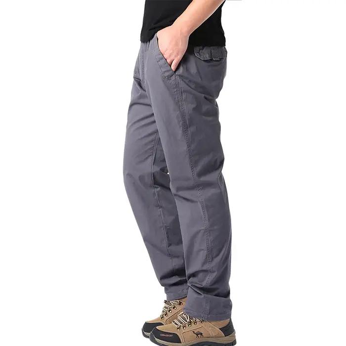 Pantalon casual homme été coton fin léger taille élastique sport outdoor loose travail
