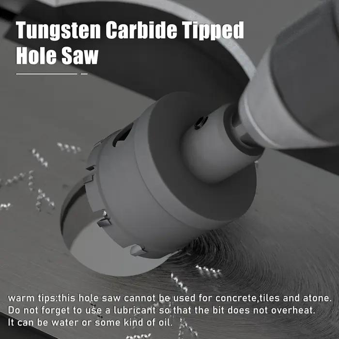 Couronne de perçage TCT 12-100mm pour métal acier inoxydable et alliages avec pointe carbure tungstène