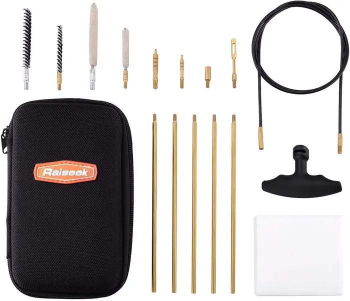 Raiseek – Kit de nettoyage pour pistolet à air comprimé, 177 Cal et 22 Cal, avec balai à franges en