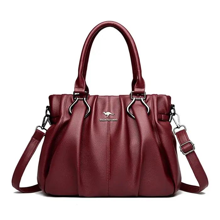 Sacs à main en cuir souple véritable pour femmes