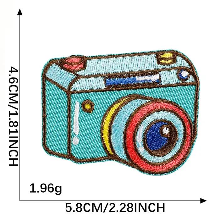 Patchs de broderie d'appareil photo pour vêtements