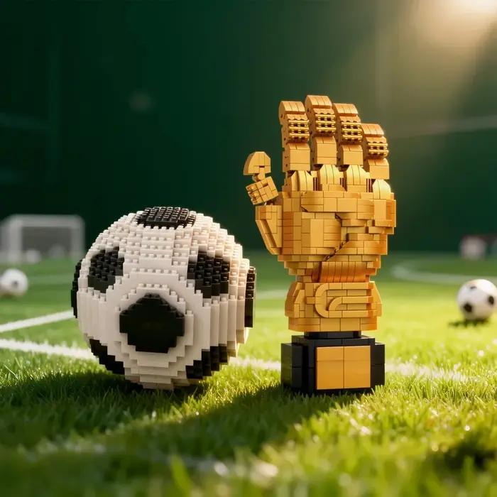 Souvenirs du Championnat du Monde de Football, Maillots de Football, Plus de 500 Pièces de Blocs de Construction, Figurines Sportives, Cadeaux pour les Fans de Football