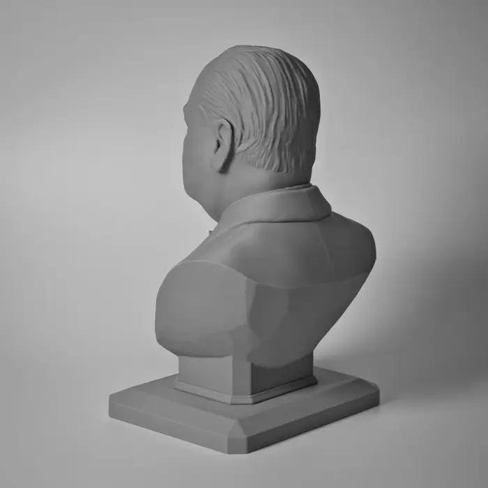 Sculpture Churchill UK imprimée en 3D