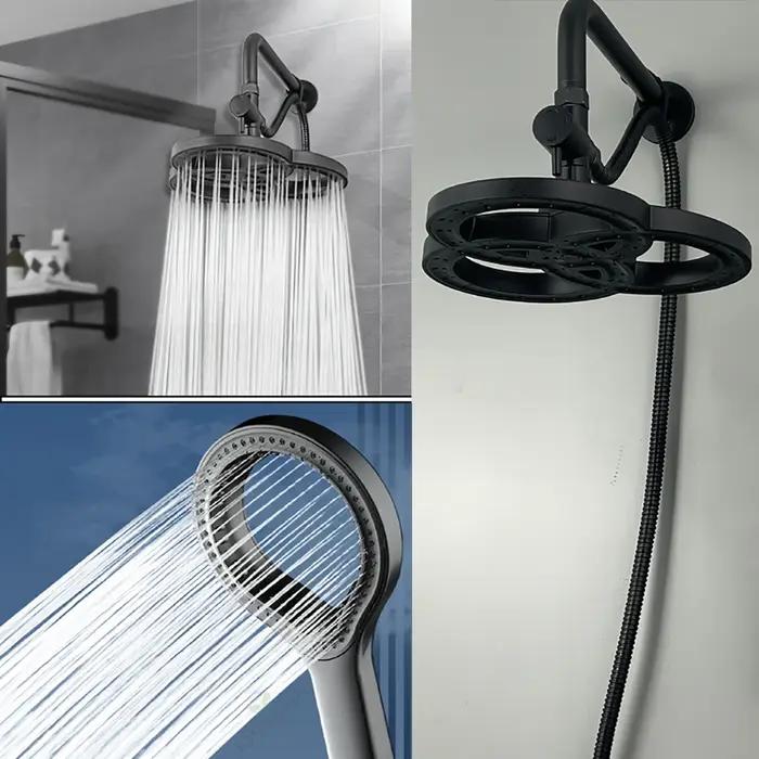 Pomme de douche pluie haute pression grand débit - design anneau pour spa après chasse détente