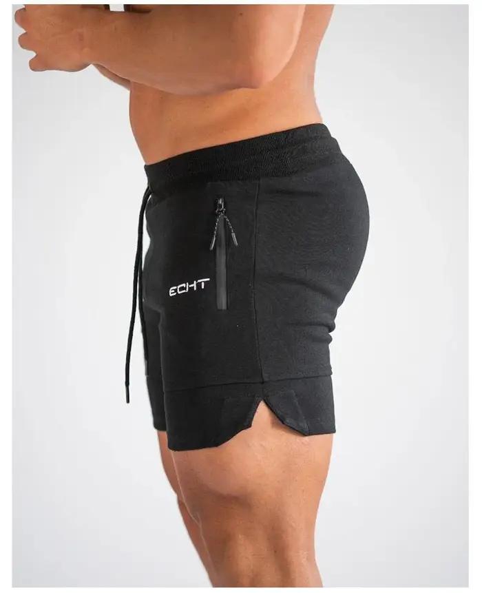 Pantalons de survêtement à poche zippée pour hommes Shorts de sport de fitness hommes pantalons cour