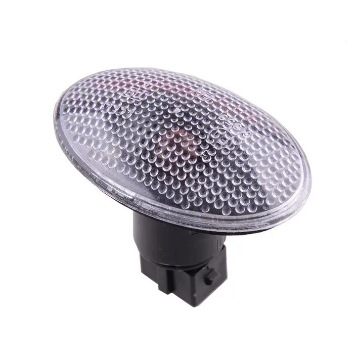 Indicateur lumineux de marqueur latéral de voiture, lentille transparente avec ampoules LED, 2 broch