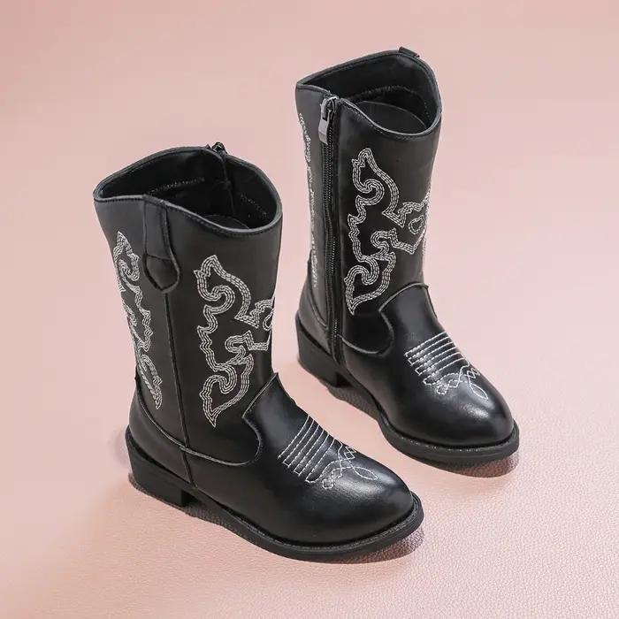 Bottines de Cowboy en PU pour filles