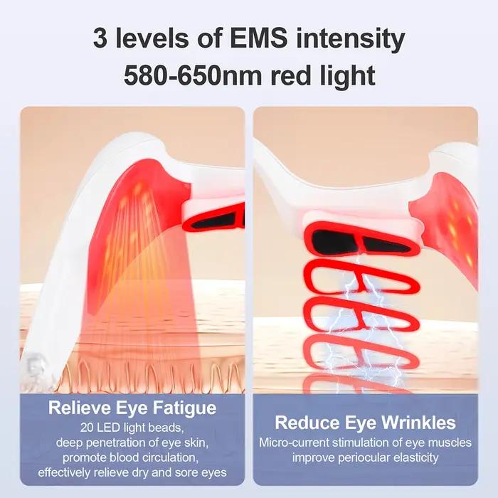 Masseur oculaire à lumière rouge pour soulager la fatigue oculaire et réduire les rides pour usage quotidien et occasions spéciales