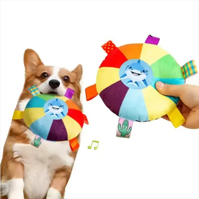 Hot dog en peluche cloche dessin animé jouet chiot petit chien Teddy dents meulage