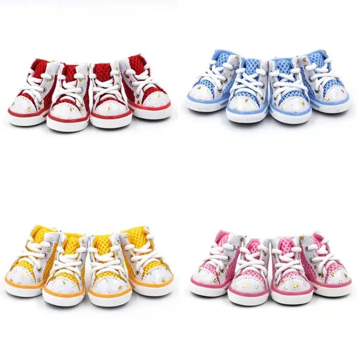 Printemps été chaussures pour chien de compagnie respirant maille chiot