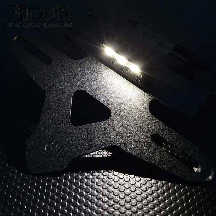 Support de plaque d'immatriculation en acier inoxydable pour Triumph Street Triple 765 R RS 2020 2025 élégant pour motards sécurité conducteur nuit
