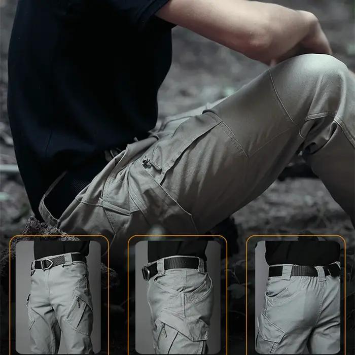 Pantalon cargo chasse homme imperméable multi-poches résistant pour activités outdoor et entraînement