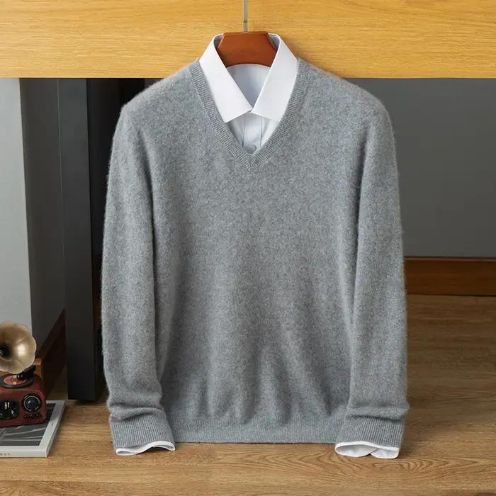 Pull en cachemire pur pour hommes