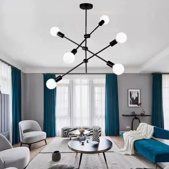Lustre Led moderne décoration de la maison Luminaires Long pôle conception lampes suspendues salon c