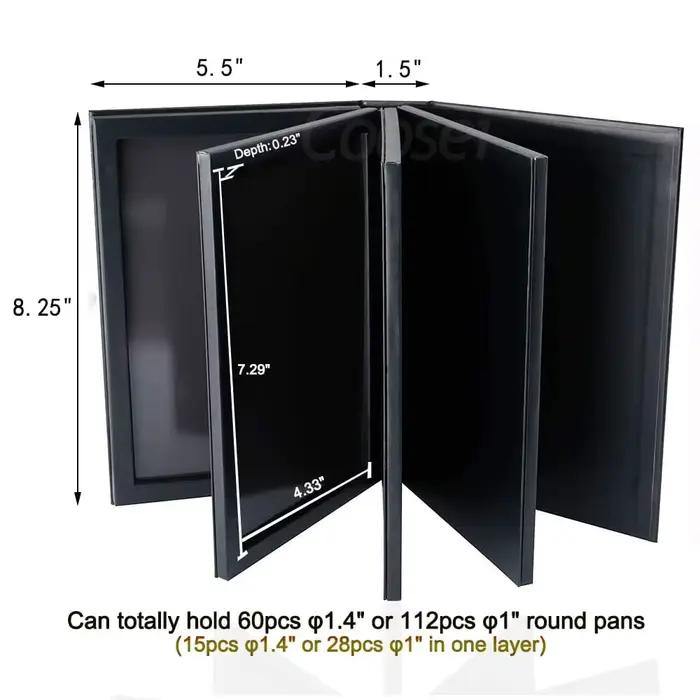 Grande palette de fard à paupières magnétique en forme de livre, 3 ou 4 couches, grande boîte de ran
