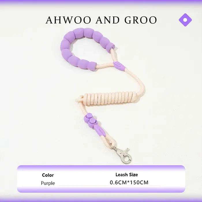 Nouveau ensemble harnais et collier pour chien Macaron-laisse pour animaux de compagnie sans traction avec poignée