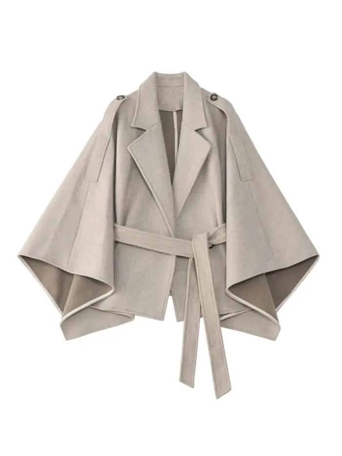 Lautaro-Manteau court en laine douce pour femme