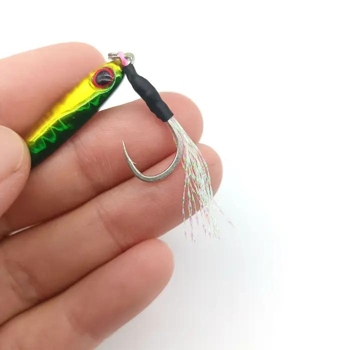 DUODUOYU 1 pièces Micro métal gabarit leurre de pêche 5.5g/30mm Isca appât artificiel avec simple cr