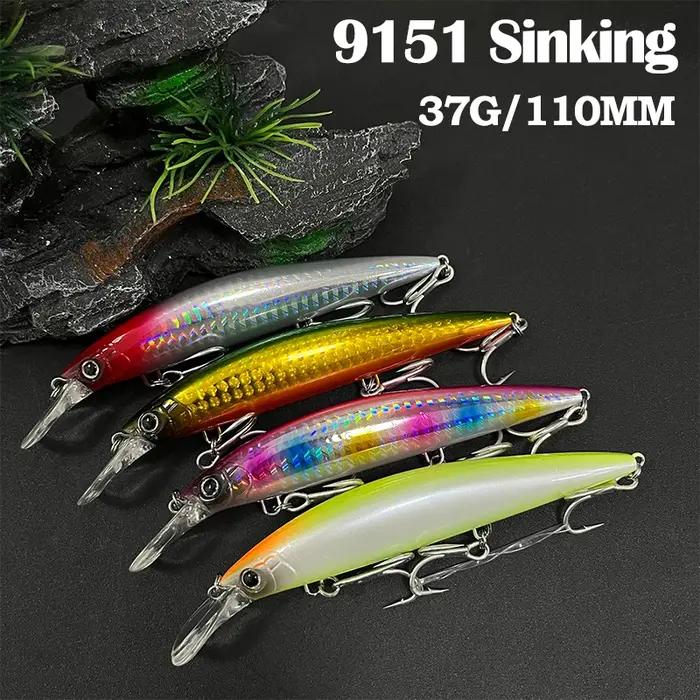 Leurre de pêche coulant 37g 110mm, leurres artificiels lourds à longue portée, wobblers pour la pêche au brochet, swimbait, jerkbait, équipement de pêche