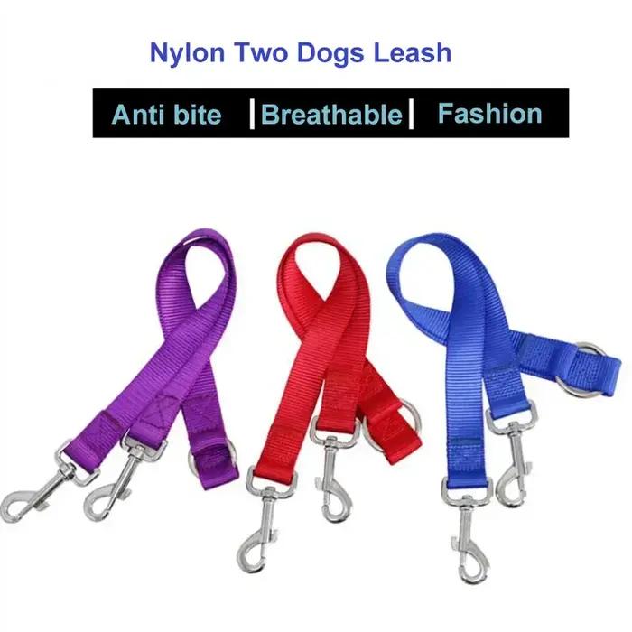 Laisse de marche à Double plomb pour deux chiens, laisse créative pour chien, chaîne pour chien, fournitures pour animaux de compagnie, accessoires pour chiens