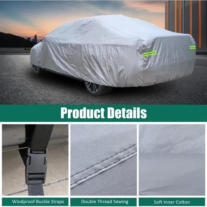 Housse de voiture imperméable toutes saisons pour Kia K5 2021 – 20225, Protection contre la pluie et les UV, ourlet élastique et bande réfléchissante, tissu Oxford 210D