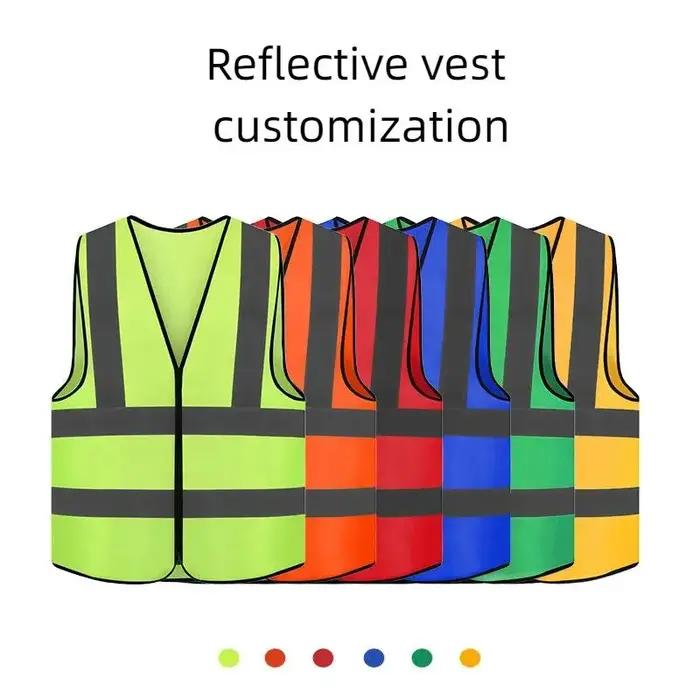 Gilet de sécurité à fermeture éclair 120g, pour travaux de circulation routière, soudeur de Construction, gilet de réparateur automobile, veste de cyclisme
