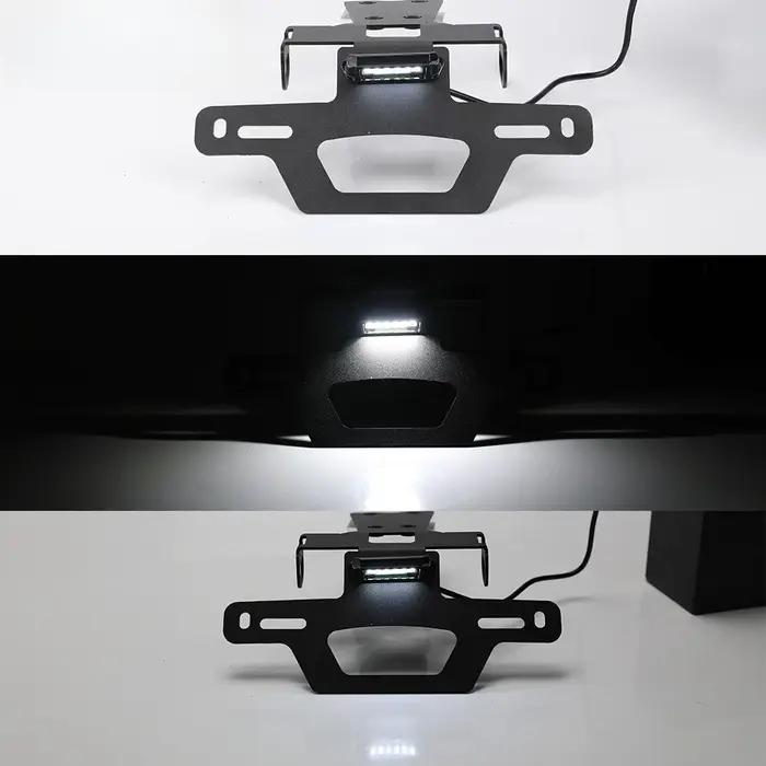 Support de plaque d'immatriculation en aluminium T6 6061 pour Honda CBR500R CB500F Hornet 500 CB 500F CBR 400R avec éclairage LED élégant et moderne pour motards passionnés