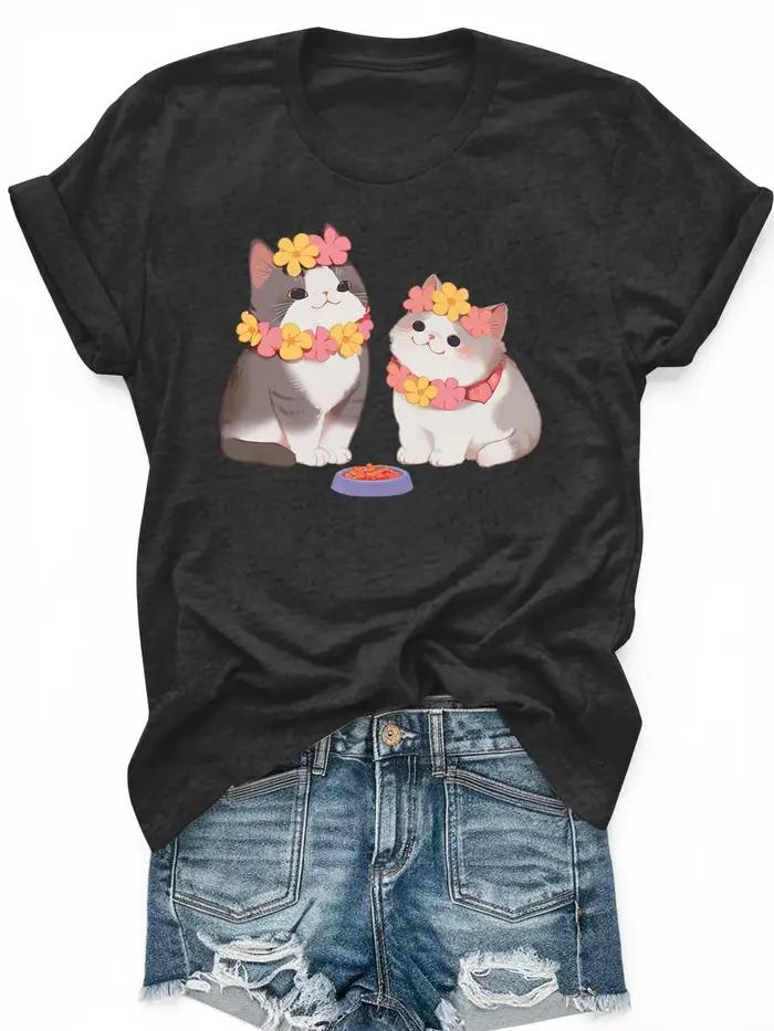 T-shirt graphique à manches courtes pour femmes, grande taille, ample et décontracté, doux et confortable, respirant, pour les sports de plein air