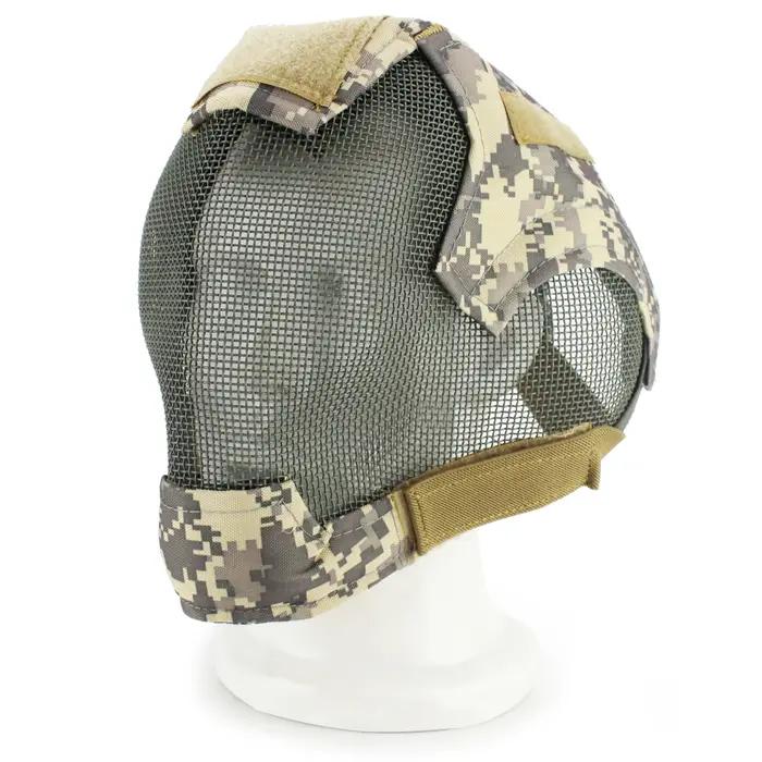 Masque Airsoft masque complet masque de protection en maille d'acier de jeu de guerre